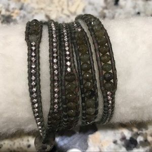 Beaded wrap leather chan luu bracelet